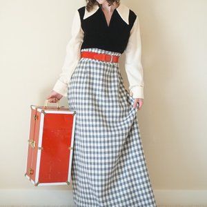 Vintage Custom Long Sleeve Wednesday Addams Dress